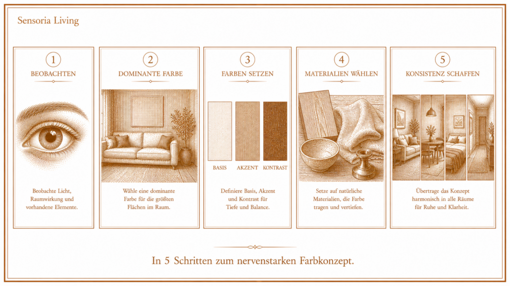In 5 Schritten zum nervenstarken Farbkonzept, Sensoria Living